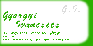 gyorgyi ivancsits business card