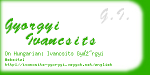 gyorgyi ivancsits business card